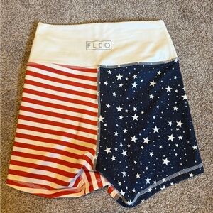 Fleo Patriotic Striped and Star Shorts